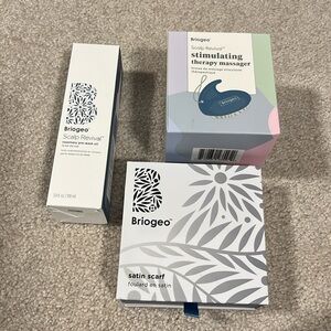Briogeo Pre-Wash Overnight Treatment Trio Hair care Set 3 full size Gift box GWP
